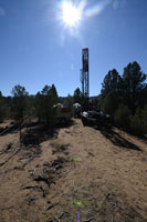 Jay's Well Drilling Rig in Place at Sierra Chaparral